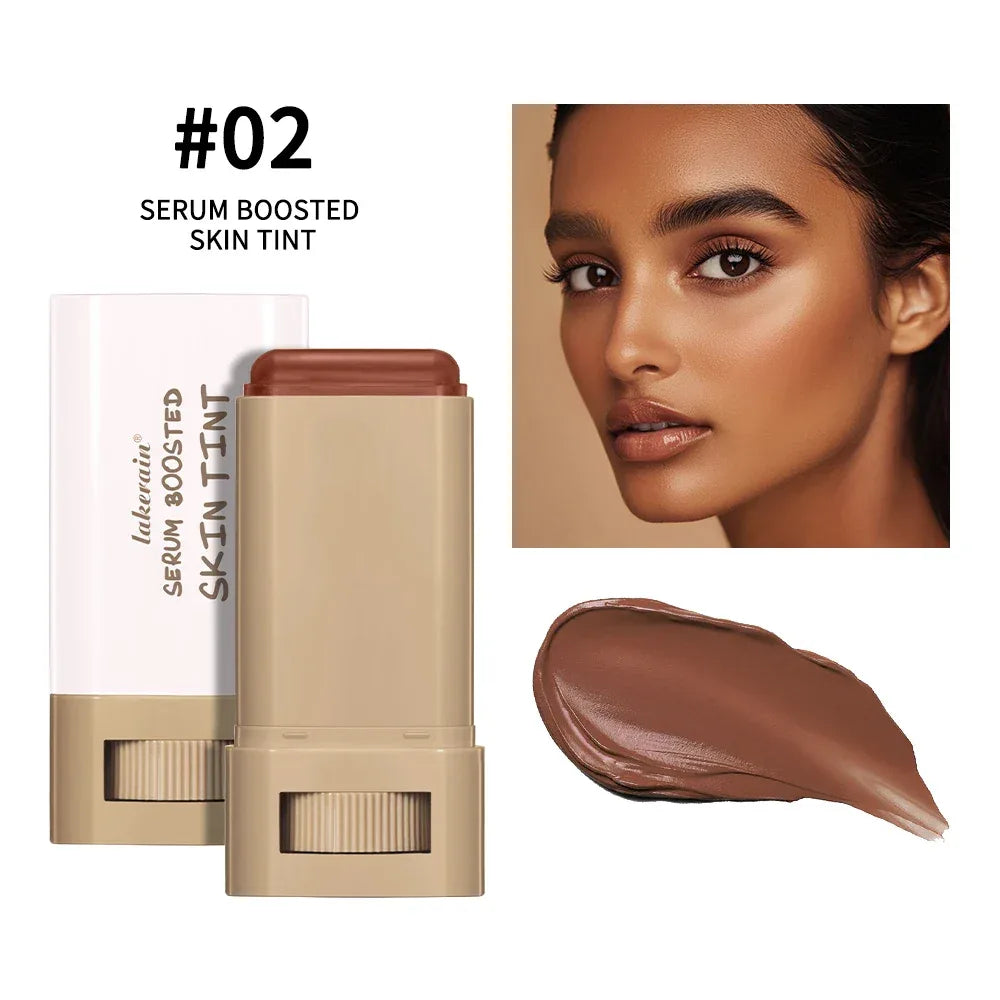 Vegan Serum-Infused Foundation Stick – Hydrating Skin Tint Balm, Anti-Aging, Sensitive-Skin Friendly (6 Shades) - Dazzling Beauty Solution