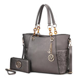 MKF Collection Tote Bag for Women | Vegan Leather Handbag Set with Wallet | Mia K | 87 Colors & Styles