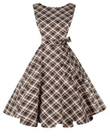 Women's Boatneck Sleeveless Swing Vintage 1950s Cocktail Dress
