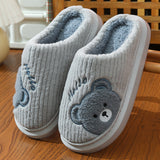 EVA Thick-soled Cotton Slippers Cartoon Bear Plush Cotton Slippers - Dazzling Beauty Solution