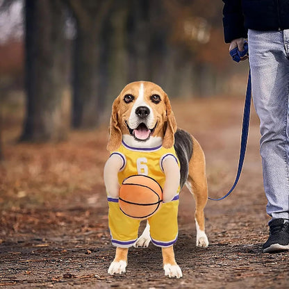 Dog Basketball Player Costume – Funny Halloween Sports Outfit for Small Dogs - Dazzling Beauty Solution