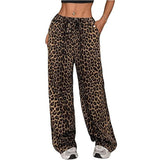 Women’s Leopard Print High-Waist Wide-Leg Pants - Dazzling Beauty Solution