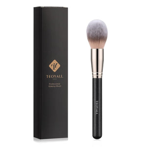 Oval Blush Brush, Ultra Plush Fluffy Synthetic Bristles Powder Brush for Contour Bronzer Cheek with Loose Powder