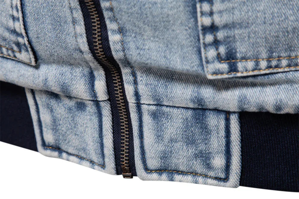 Men's Plush Denim Jacket In European Size - Dazzling Beauty Solution