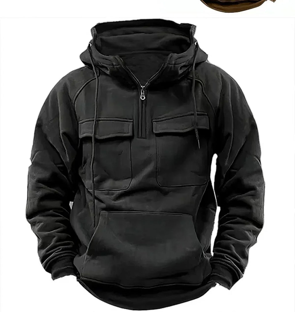 Men's Zip-up Hoodies Sweatshirt With Drawstring And Pocket Design Fashion Casual Sports Sweatshirt - Dazzling Beauty Solution