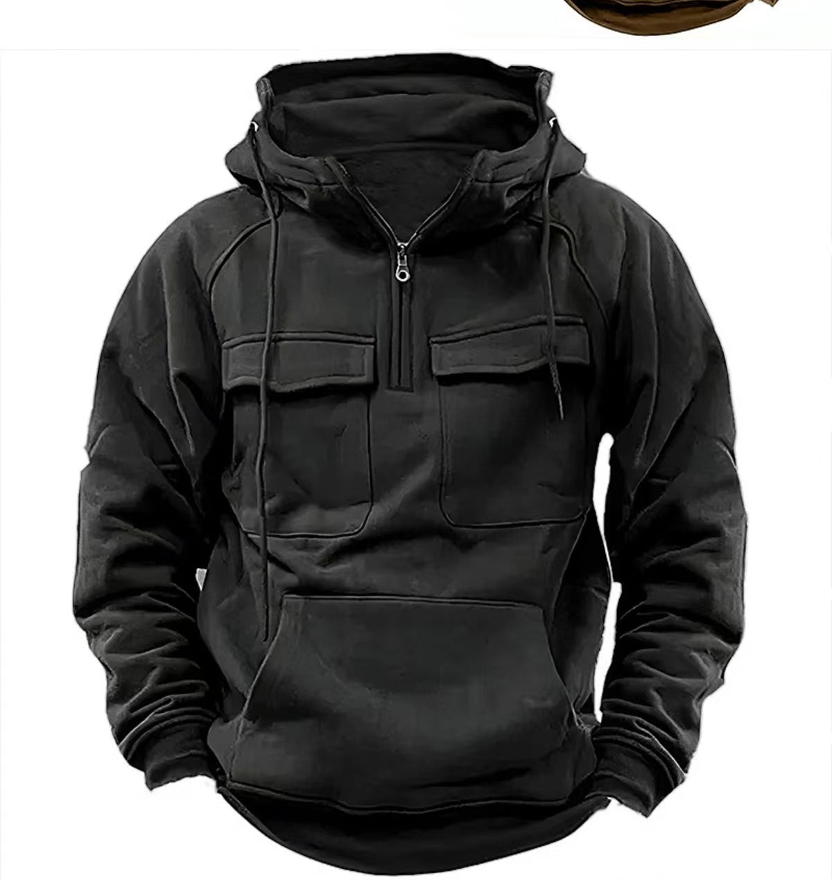 Men's Zip-up Hoodies Sweatshirt With Drawstring And Pocket Design Fashion Casual Sports Sweatshirt - Dazzling Beauty Solution