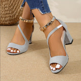 Women's Zippered High Heeled Fish Beak Sandals - Dazzling Beauty Solution