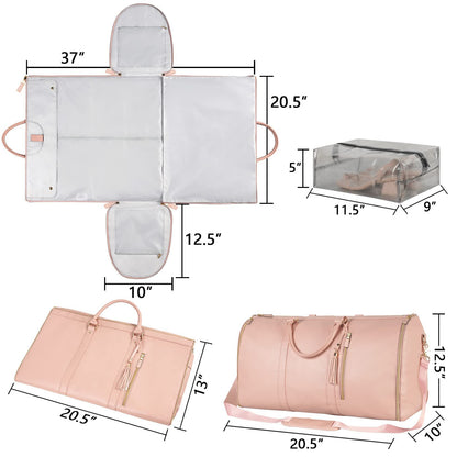 Women’s Large Capacity Travel Duffle Bag – Waterproof Foldable Suit Tote - Dazzling Beauty Solution