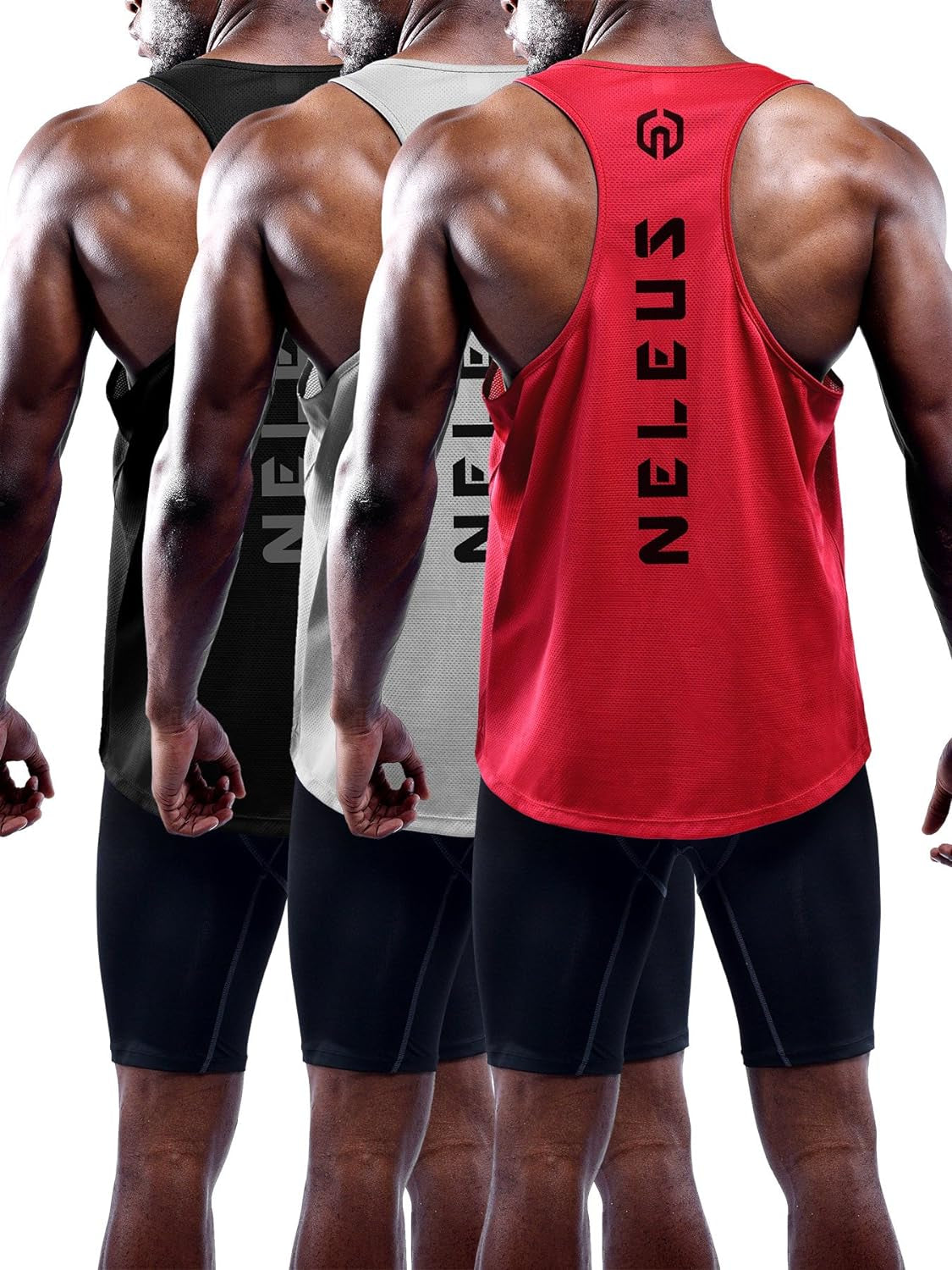 Men'S 3 Pack Dry Fit Y-Back Muscle Tank Top