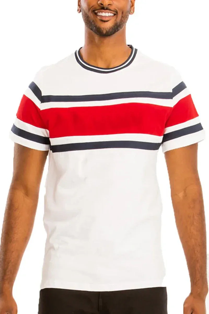 COTTON THREE STRIPE TSHIRT - Dazzling Beauty Solution
