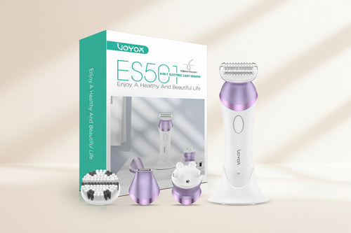 4-in-1 Rechargeable Women’s Electric Razor & Bikini Trimmer – Purple - Dazzling Beauty Solution