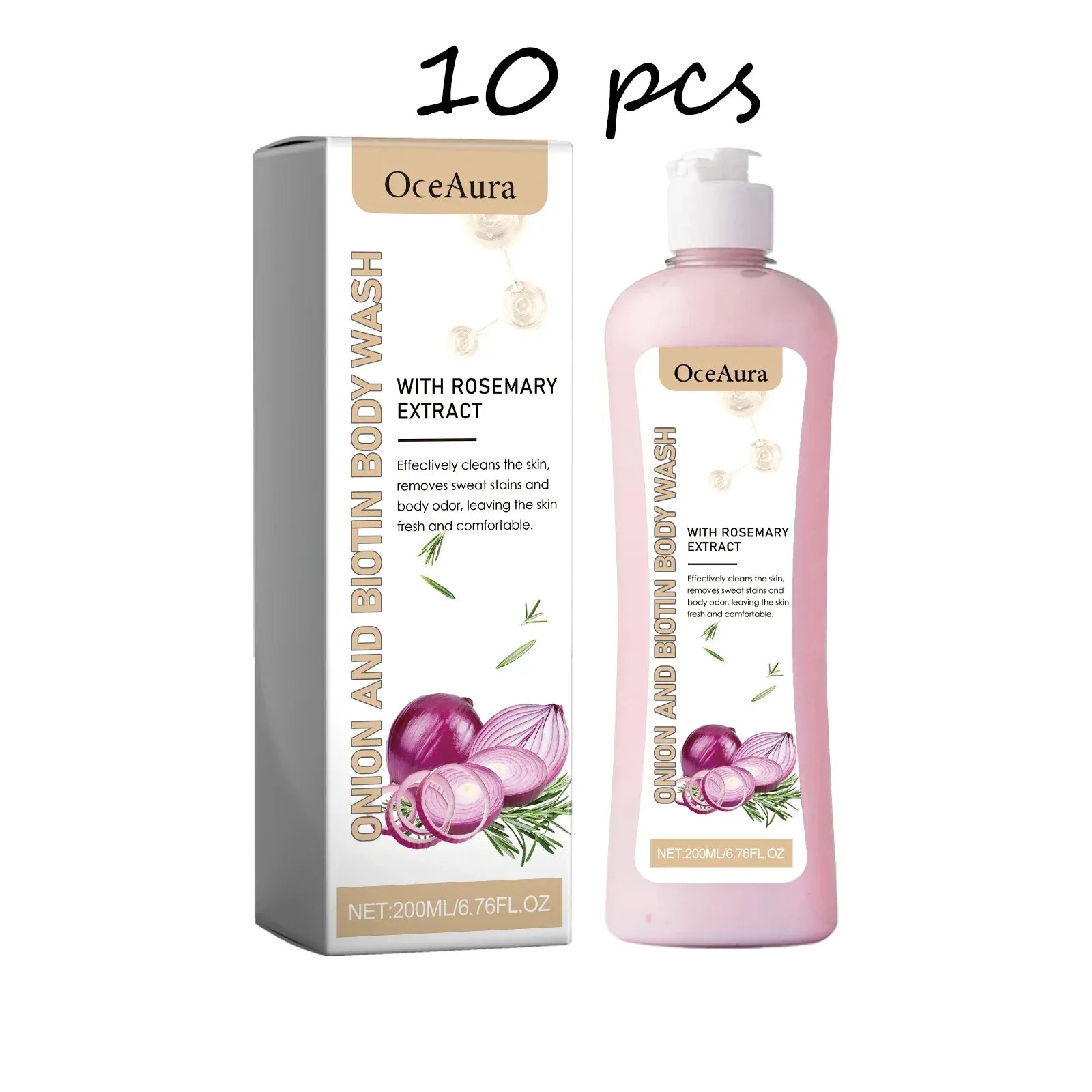 Oceaura Rosemary Body Wash – Moisturizing Exfoliating Shower Gel - Dazzling Beauty Solution