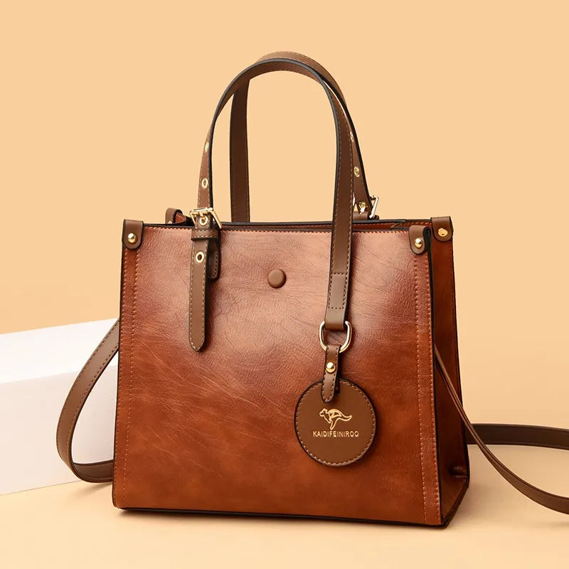 New Fashion Leather Luxury Ladies Grid Shoulder Bag Top Quality Crossbody Pouch for Women Handbags