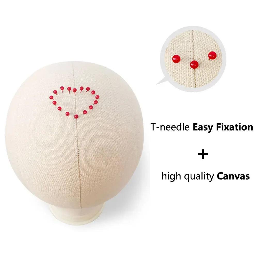 Canvas Wig Head Stand | Professional Mannequin for Styling & Display - Dazzling Beauty Solution