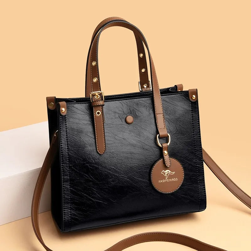 New Fashion Leather Luxury Ladies Grid Shoulder Bag Top Quality Crossbody Pouch for Women Handbags
