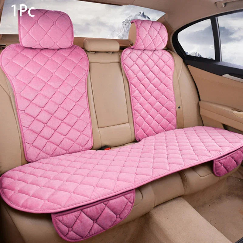 SEAMETAL Soft Plush Universal Car Seat Cover Cushion – Pink, 4‑Season Comfort - Dazzling Beauty Solution