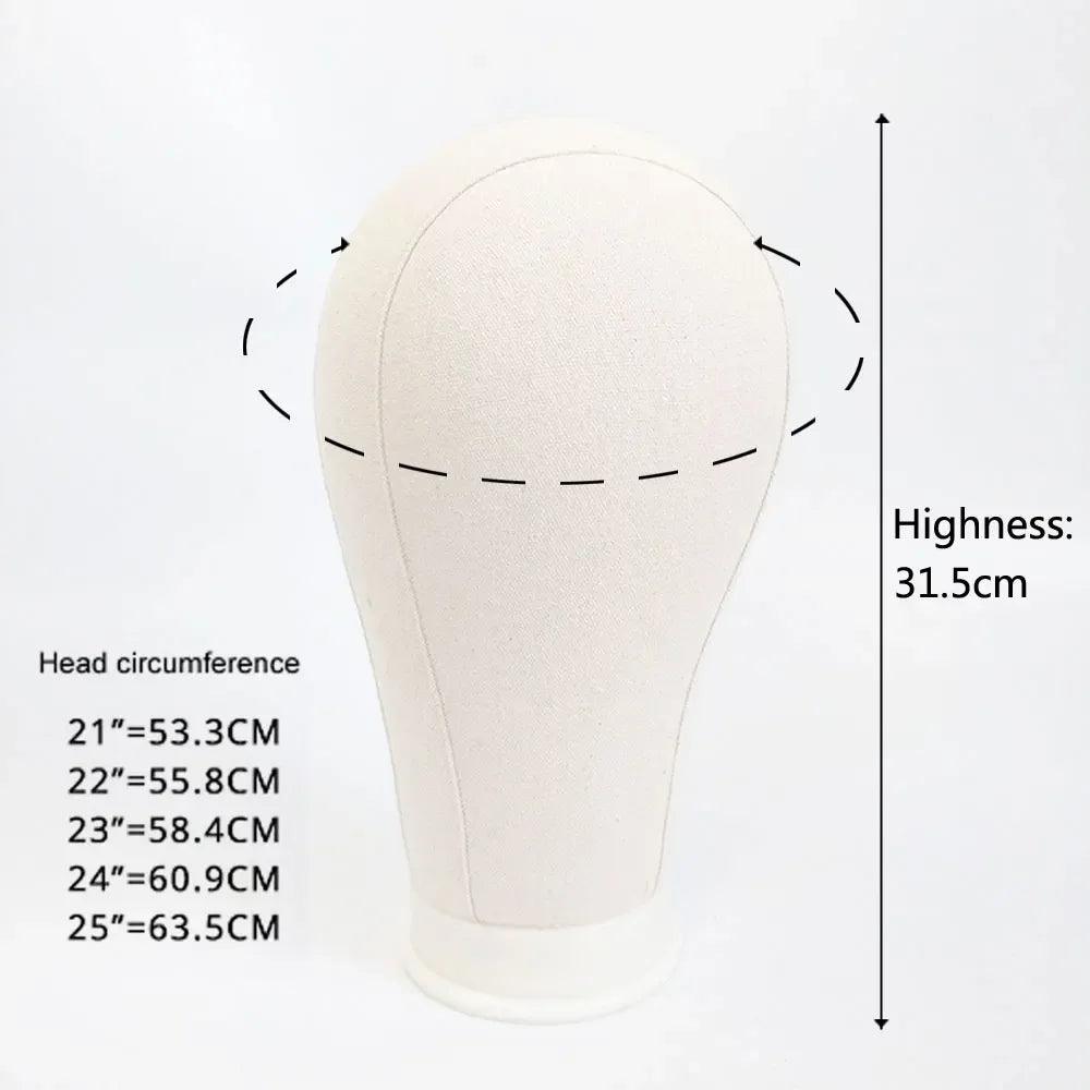 Canvas Wig Head Stand | Professional Mannequin for Styling & Display - Dazzling Beauty Solution