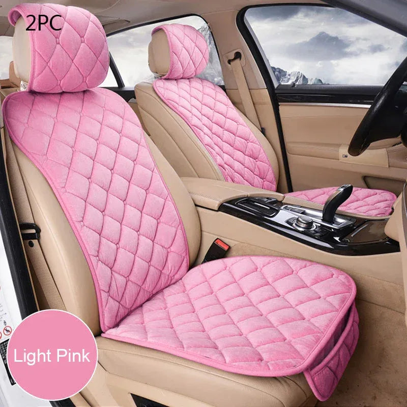 SEAMETAL Soft Plush Universal Car Seat Cover Cushion – Pink, 4‑Season Comfort - Dazzling Beauty Solution