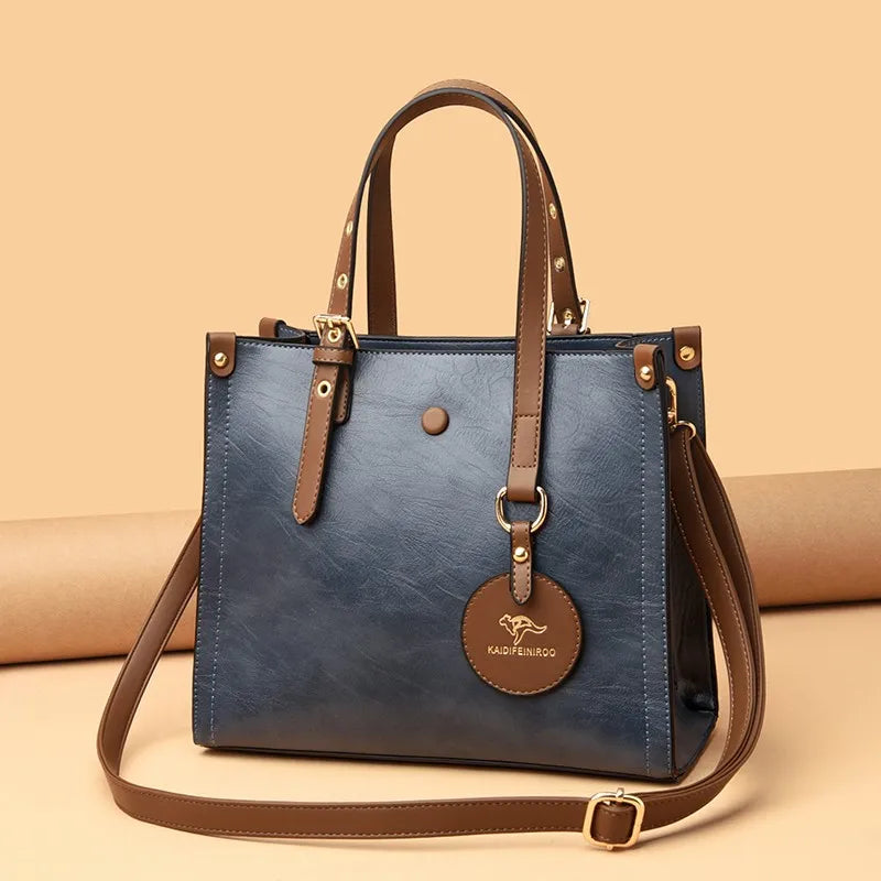 New Fashion Leather Luxury Ladies Grid Shoulder Bag Top Quality Crossbody Pouch for Women Handbags