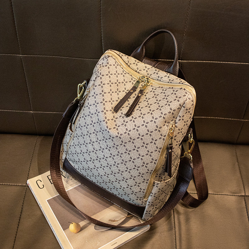 Floral Embossed Travel Backpack – Waterproof PVC (Unisex - Dazzling Beauty Solution