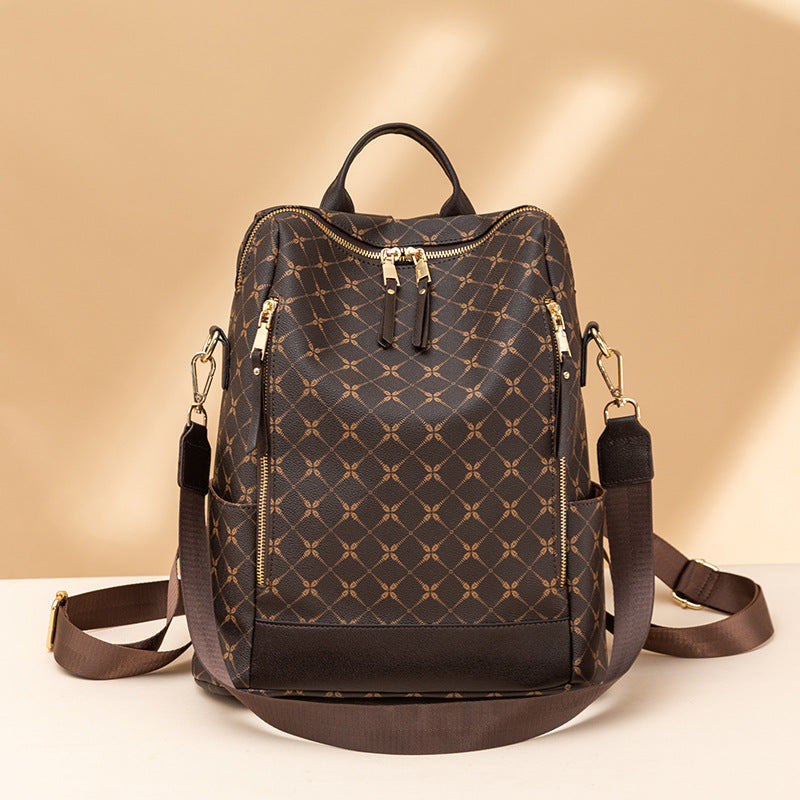 Floral Embossed Travel Backpack – Waterproof PVC (Unisex - Dazzling Beauty Solution