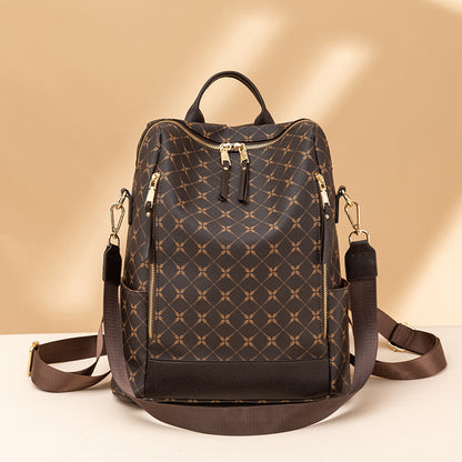 Floral Embossed Travel Backpack – Waterproof PVC (Unisex - Dazzling Beauty Solution