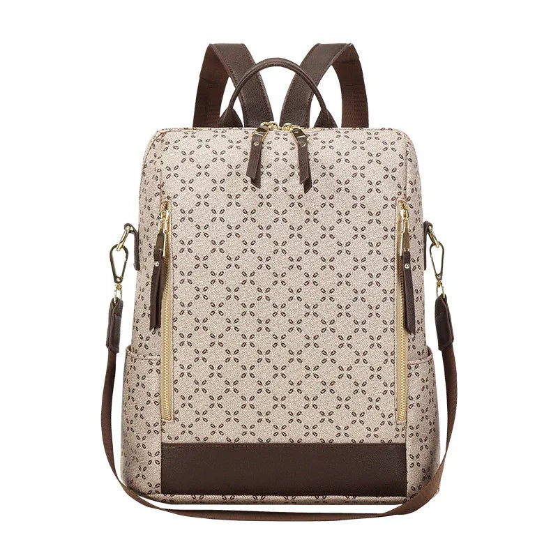 Floral Embossed Travel Backpack – Waterproof PVC (Unisex - Dazzling Beauty Solution