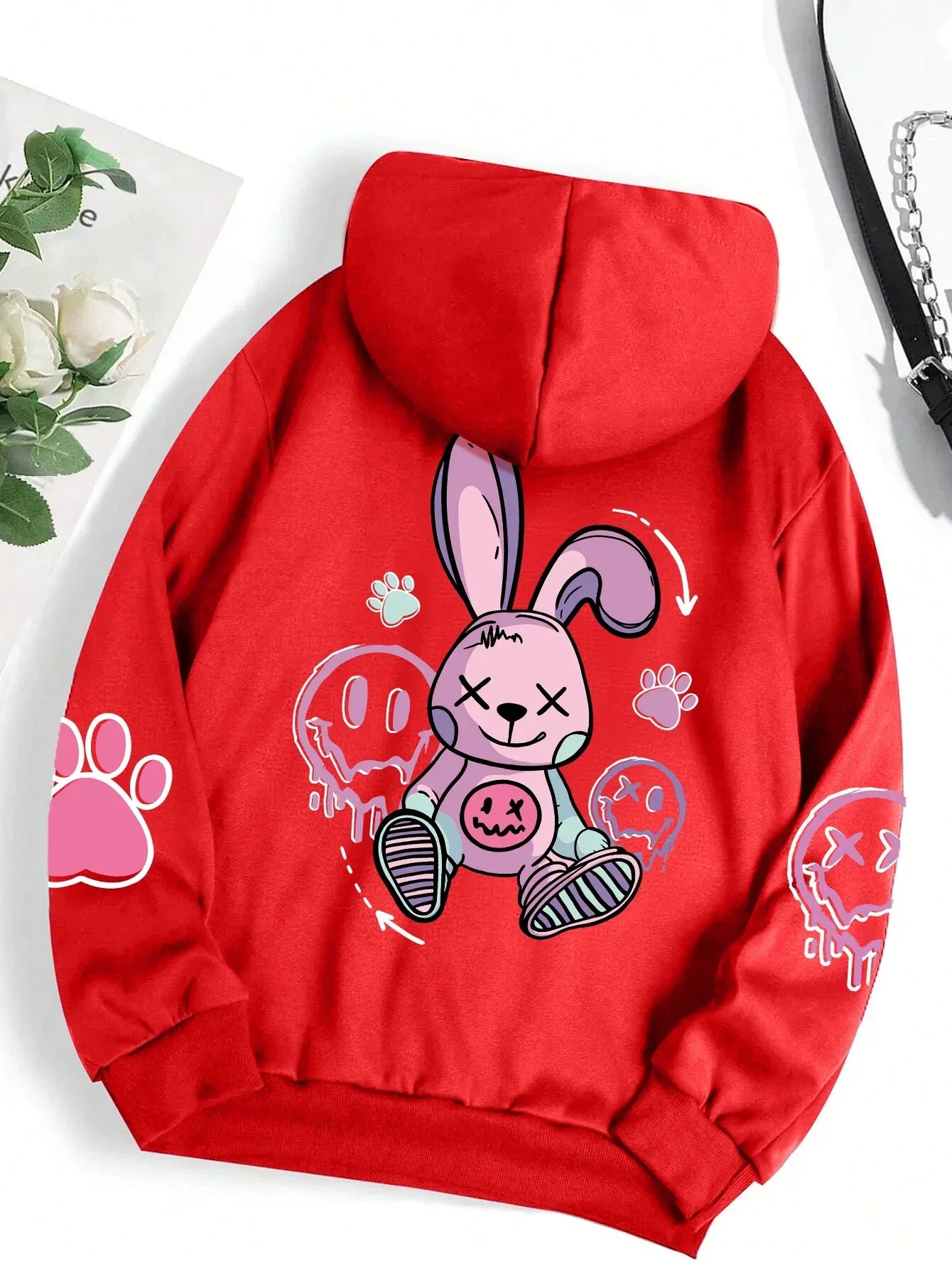 Oversized Printed Hip Hop Women's Hoodie - Dazzling Beauty Solution