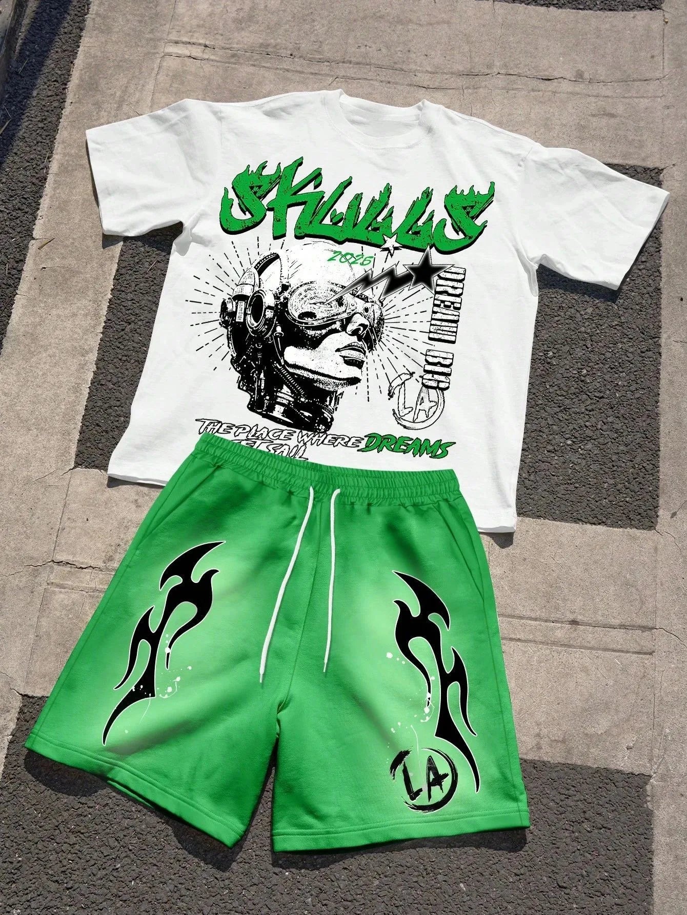 Men's Graphic T-Shirt & Shorts Set – Summer Streetwear