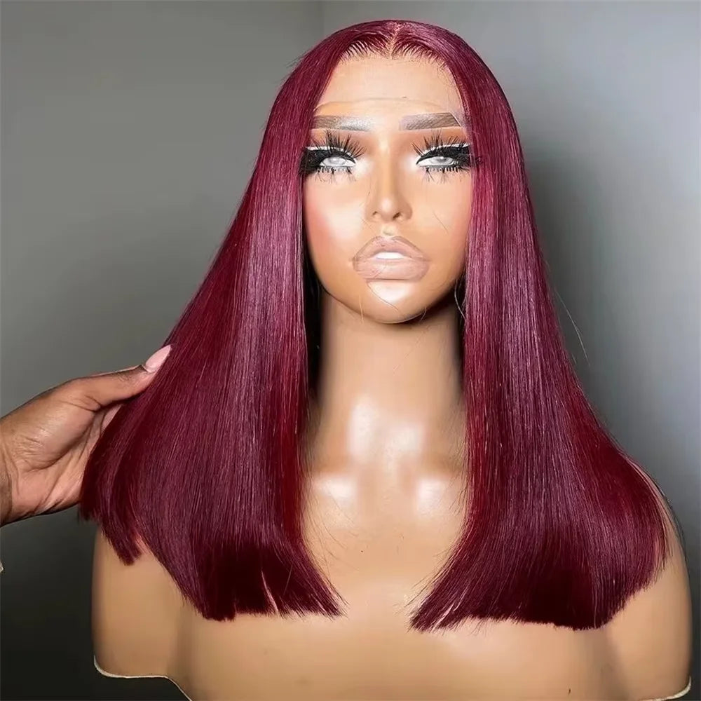 Colorful Lace Front Bob Wig - 13x4 Brazilian Human Hair Wig