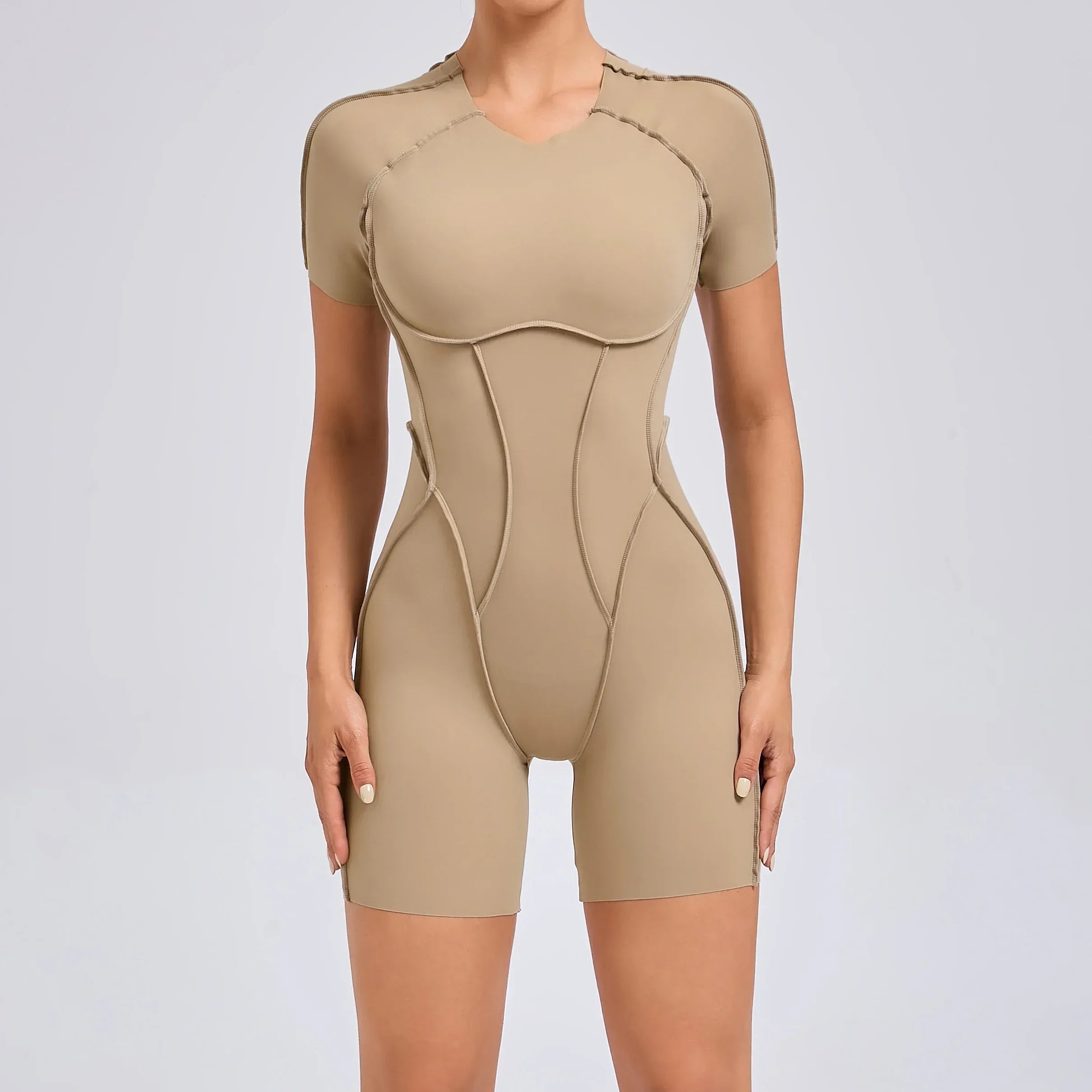 Women’s Backless Fitness Jumpsuit Set - Dazzling Beauty Solution