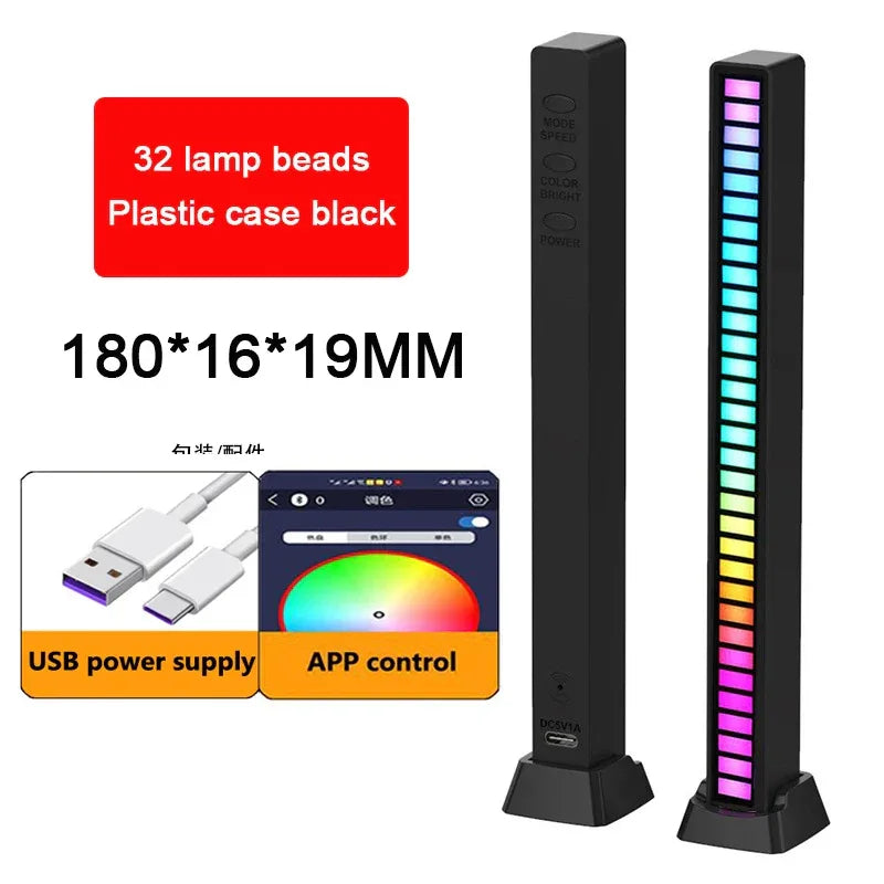 RGB Music Rhythm LED Light – Sound Reactive with App Control - Dazzling Beauty Solution