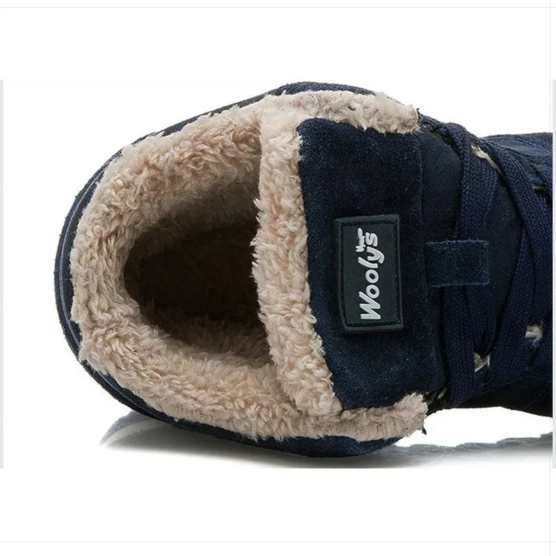 Men’s Winter Snow Boots – Warm Fur Lined Ankle Shoes - Dazzling Beauty Solution