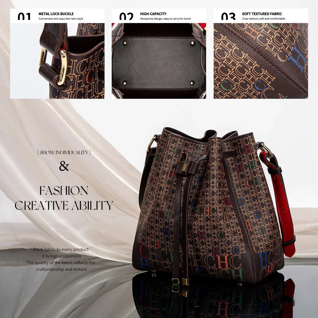2024 Women's Drawstring Bucket Bag - Dazzling Beauty Solution