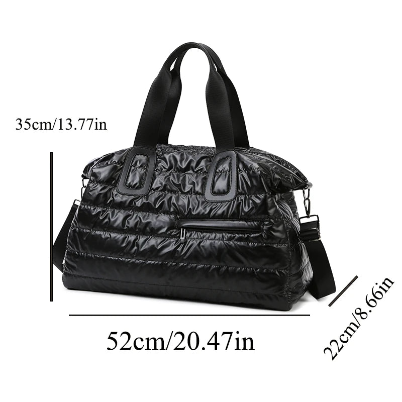 Waterproof Gym & Swimming Bag | Dry & Wet Separation | Yoga, Fitness & Travel | Silver & Black