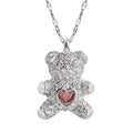 Lovely Bear Pendant Necklace – Golden Titanium Stainless Steel Jewelry for Women - Dazzling Beauty Solution