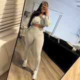 Women's 2-Piece Tracksuit - Zip Jacket & Leggings Set