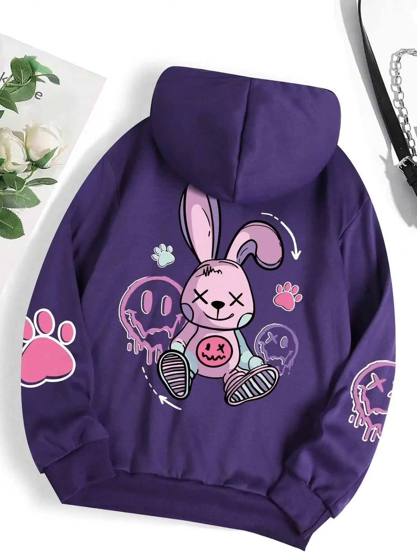 Oversized Printed Hip Hop Women's Hoodie - Dazzling Beauty Solution