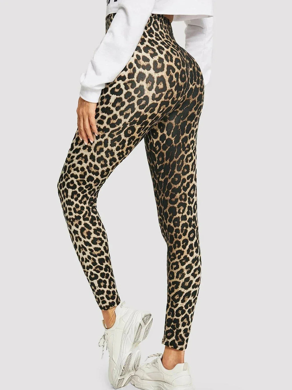 Women’s Leopard Print High-Waist Leggings – Push-Up Gym Pants - Dazzling Beauty Solution