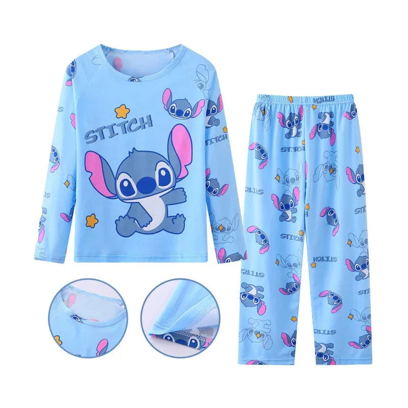 Stitch Angel Pajamas Set – Long Sleeve Top & Cozy Pants for Kids - Dazzling Beauty Solution