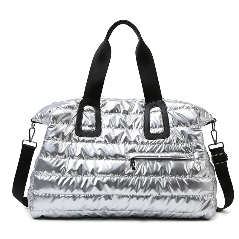 Waterproof Gym & Swimming Bag | Dry & Wet Separation | Yoga, Fitness & Travel | Silver & Black