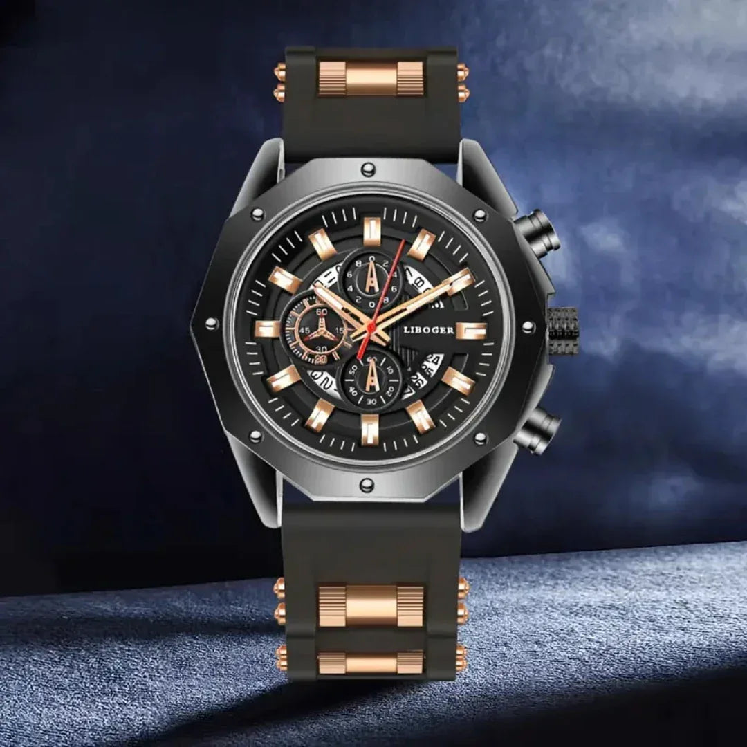 Men's Quartz Sports Watch with Silicone Band - Dazzling Beauty Solution
