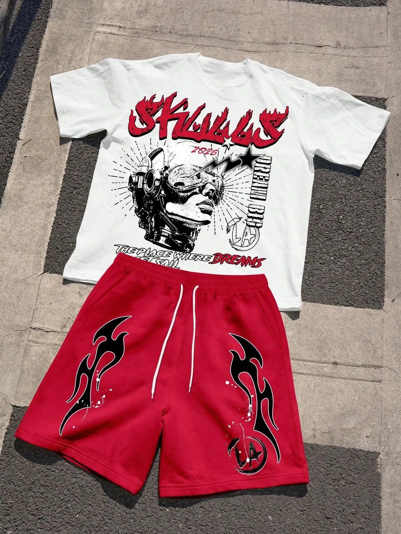 Men's Graphic T-Shirt & Shorts Set – Summer Streetwear
