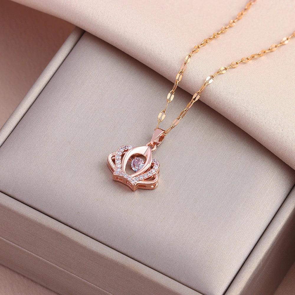 Sweet Sexy Beating Heart Pendant Necklace – Stainless Steel Luxury Jewelry - Dazzling Beauty Solution