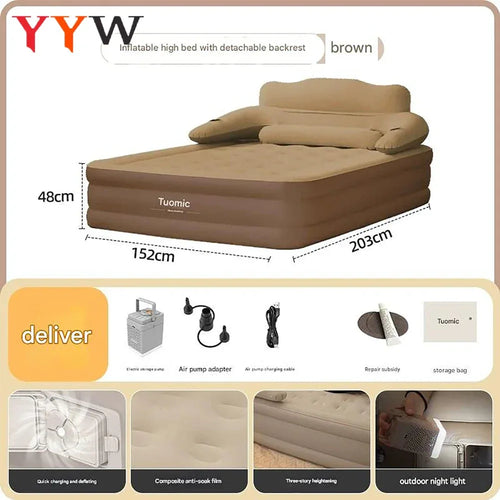 2-Person Inflatable Air Mattress – Folding Camping & Home Bed - Dazzling Beauty Solution