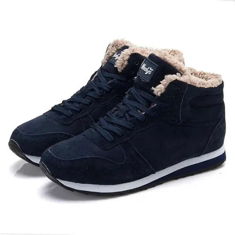 Men’s Winter Snow Boots – Warm Fur Lined Ankle Shoes - Dazzling Beauty Solution