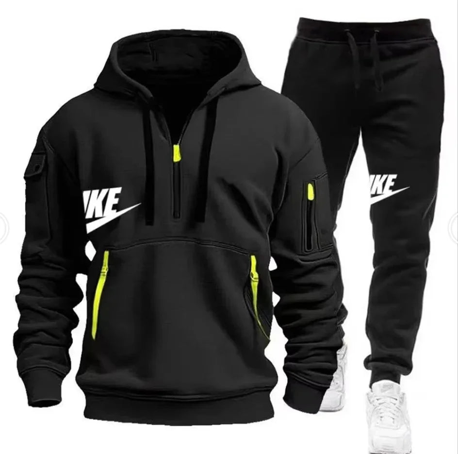 Men's 2-Piece Hoodie & Jogger Set - Long Sleeve Pullover Tracksuit