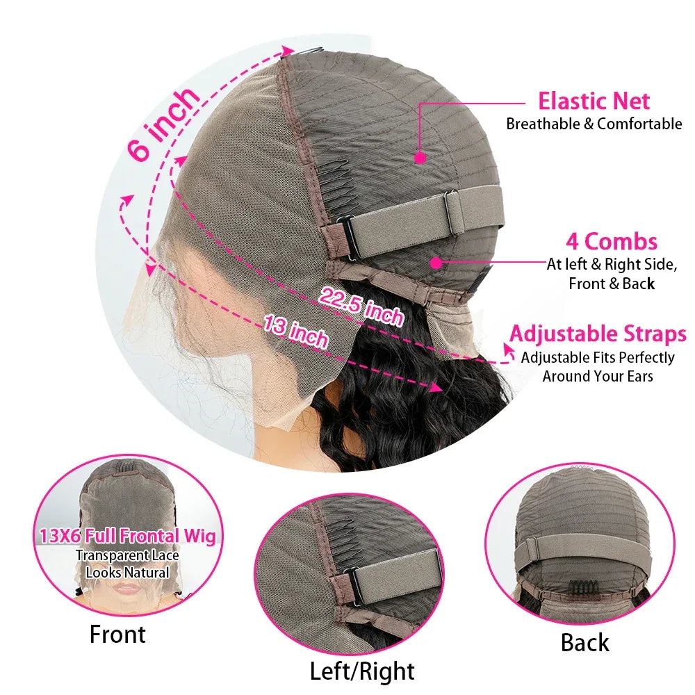 Chocolate Brown Body Wave HD Lace Front Wig – 13x6 Human Hair, 46 Inch - Dazzling Beauty Solution