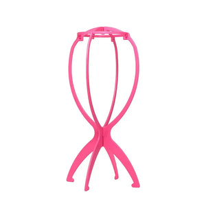 Nunify Plastic Wig Stand Portable Wig Head Stand Black Pink Wig Hang Holder Stand Durable Hair Display Tools Wig Accessories - Dazzling Beauty Solution
