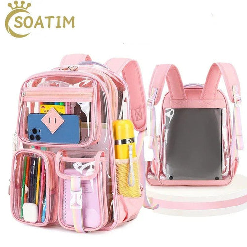 Transparent Backpack for Kids – Waterproof School Bag - Dazzling Beauty Solution